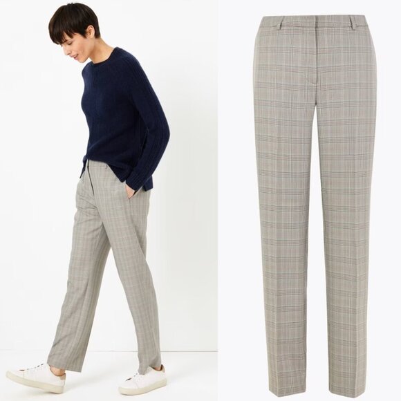 Marks & Spencer M&S Collection Checked Trousers - Picture 1 of 11